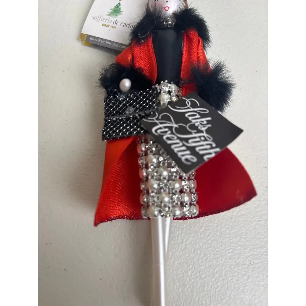 De Carlini x Saks Fifth Avenue Fashion Lady Christmas Ornament – Made in Italy